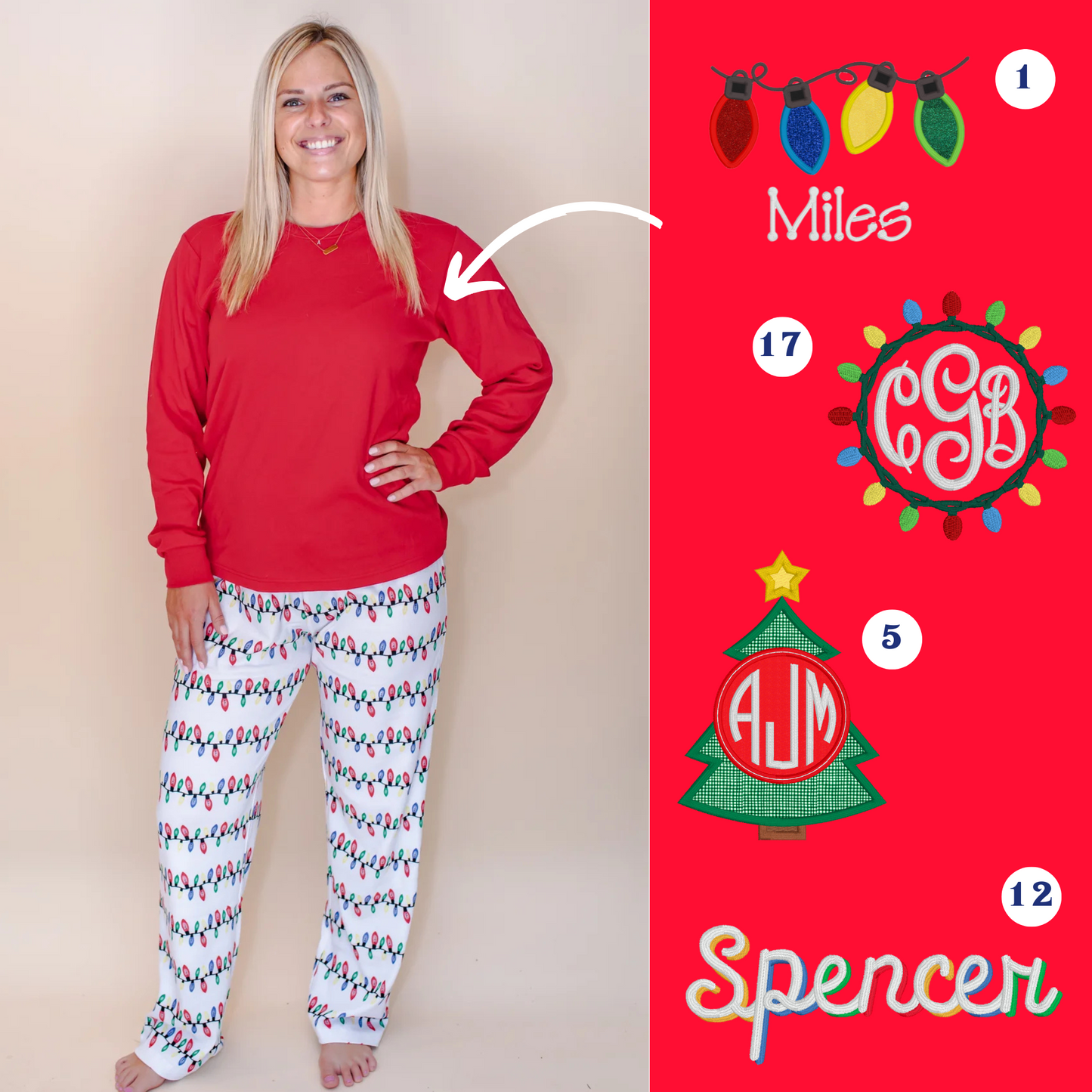 PRE-ORDER ONLY * Adult HOLIDAY PJs! 2025 * RTS mid-November * Holiday Lights