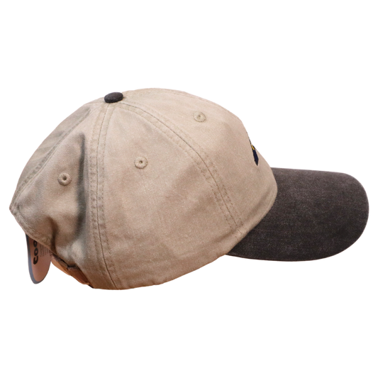 Embroidered Hat * NC Flag Design * Khaki with Brim