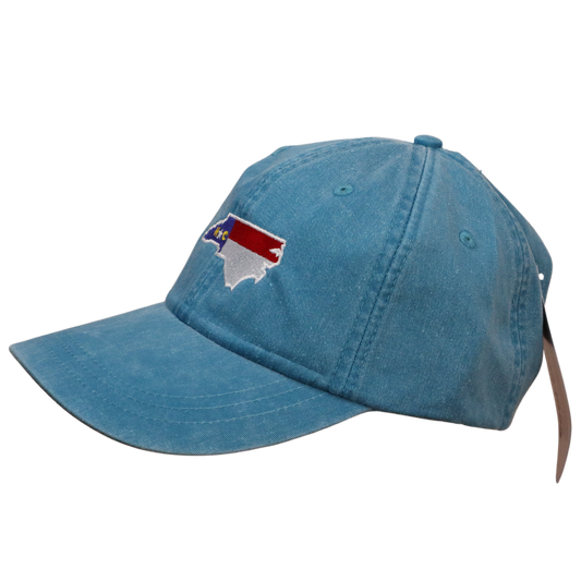 Embroidered Hat * NC Flag Design * Teal