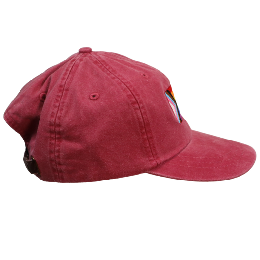 Embroidered Hat * Pride Progress Flag * Nautical Red