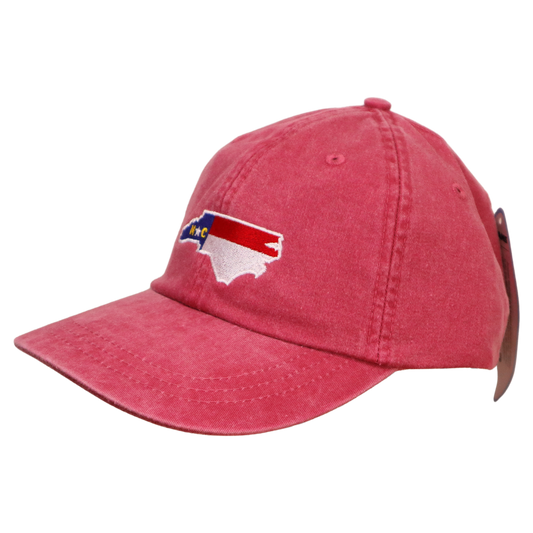 Embroidered Hat * NC Flag Design * Nautical Red