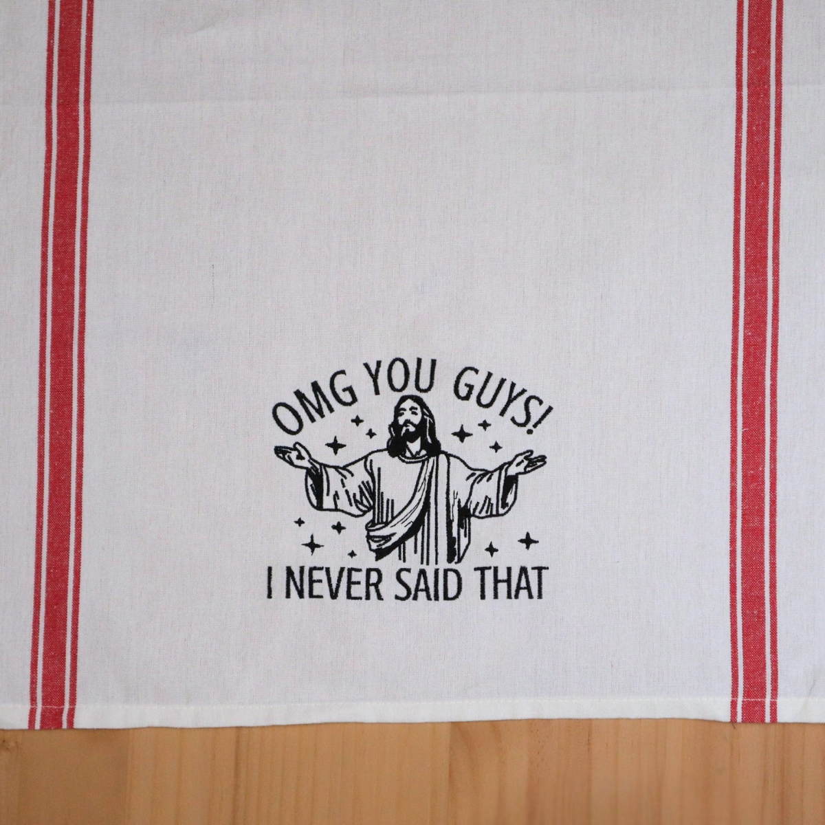 OMG You Guys Embroidered Hand Towel * Jesus Humor