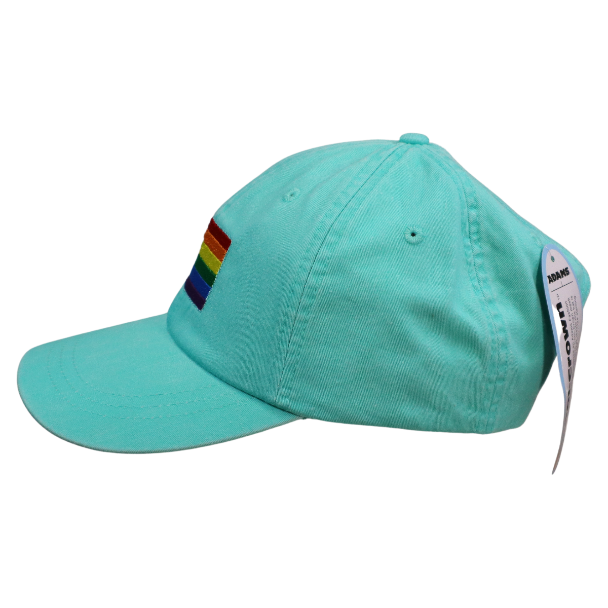Embroidered Hat * Pride Progress Flag * Seafoam