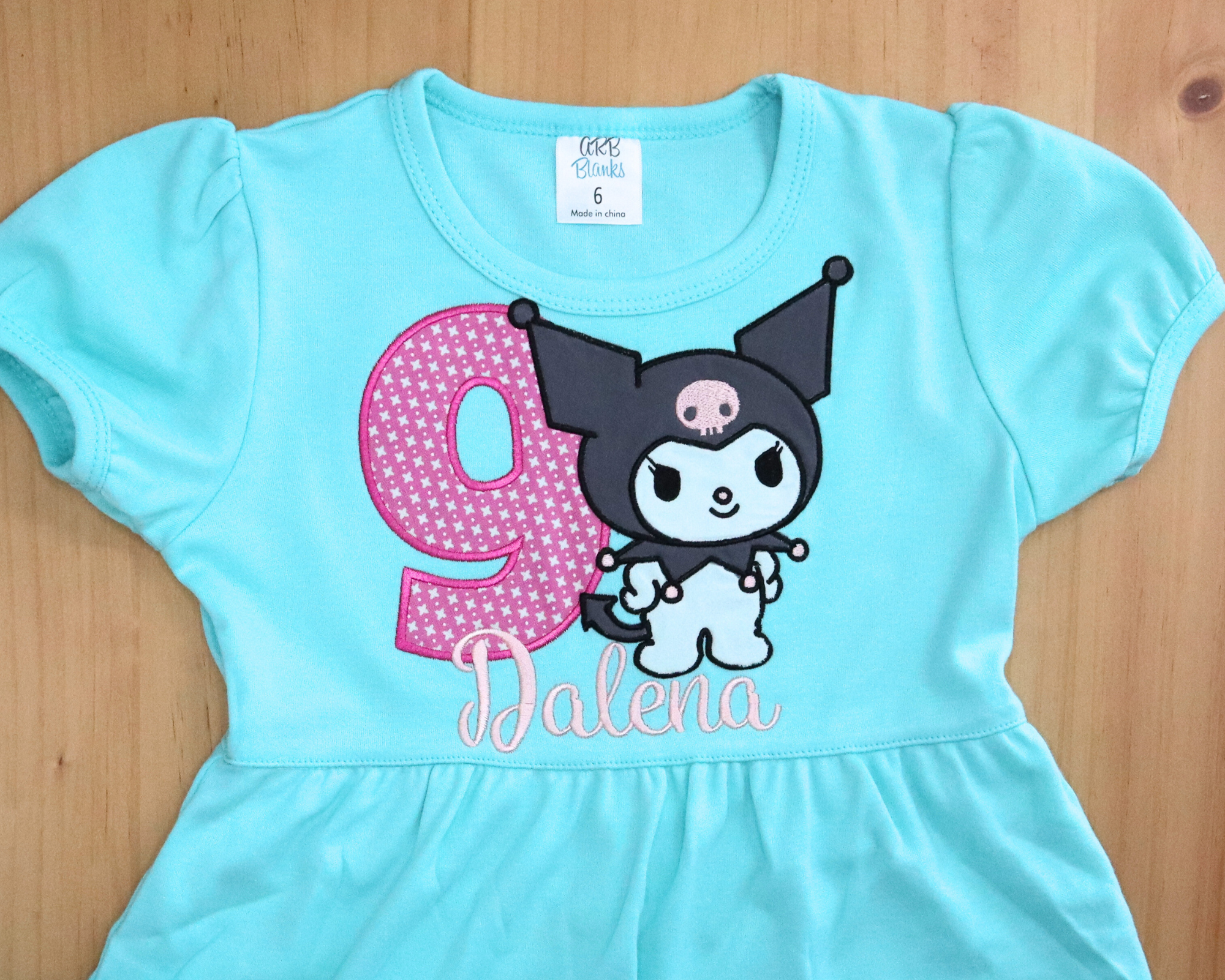 Kuromi Birthday Shirt Stitched by Tempa Kuromi Birthday Shirt Stitched by Tempa