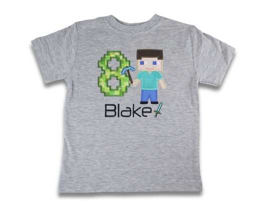 Minecraft Steve Birthday Shirt
