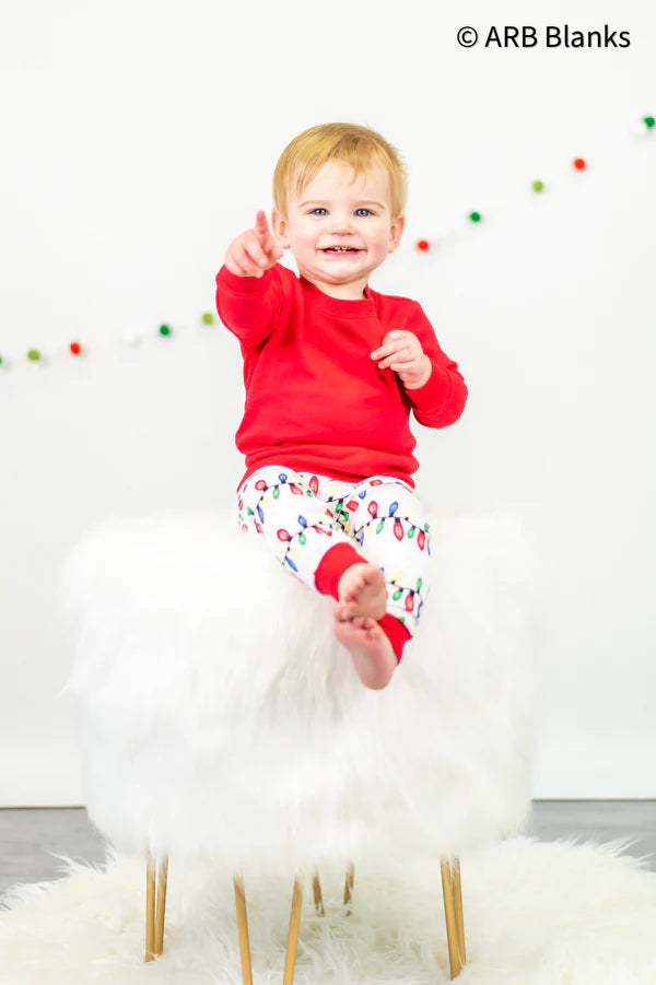 PRE-ORDER ONLY * Kids HOLIDAY PJs! 2025 * RTS mid-November * Holiday Lights