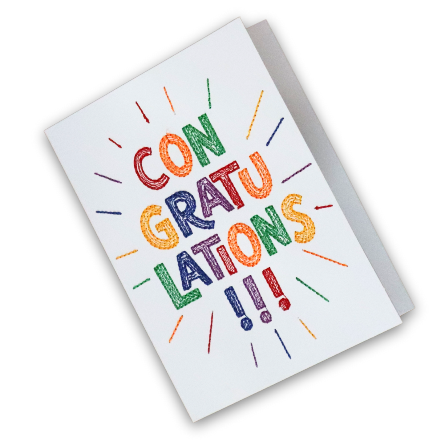 Congratulations Card * Embroidered Greeting Card