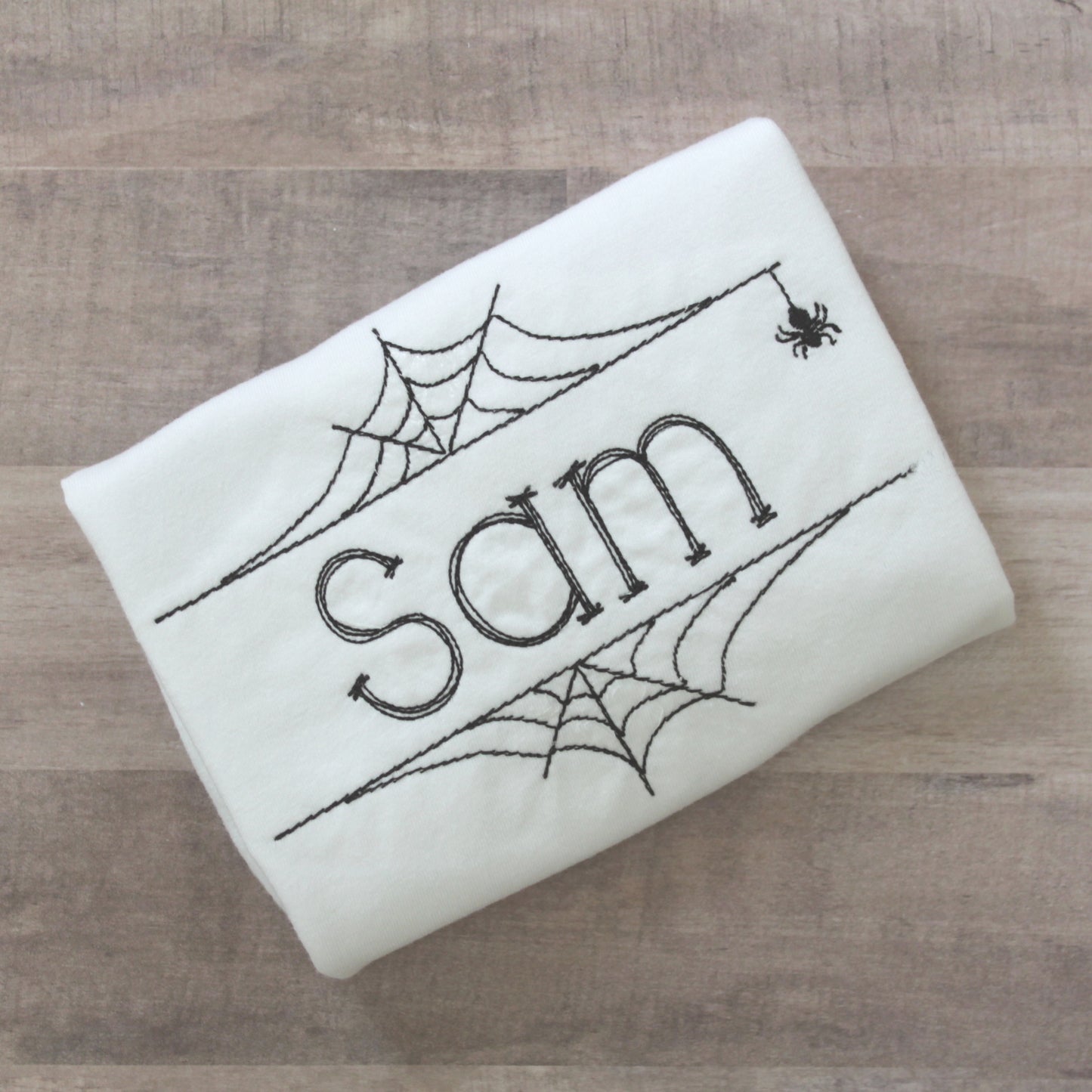 Spiderweb Frame Custom Embroidered T-Shirt