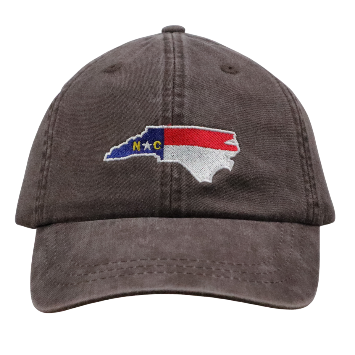 Embroidered Hat * NC Flag Design * Espresso