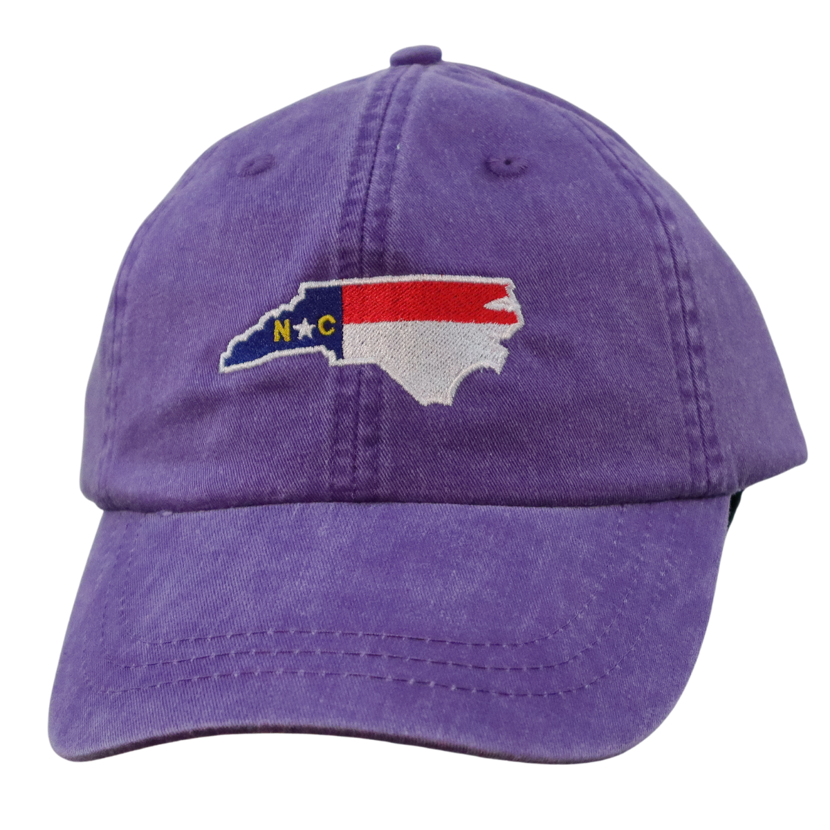 Embroidered Hat * NC Flag Design * Grape