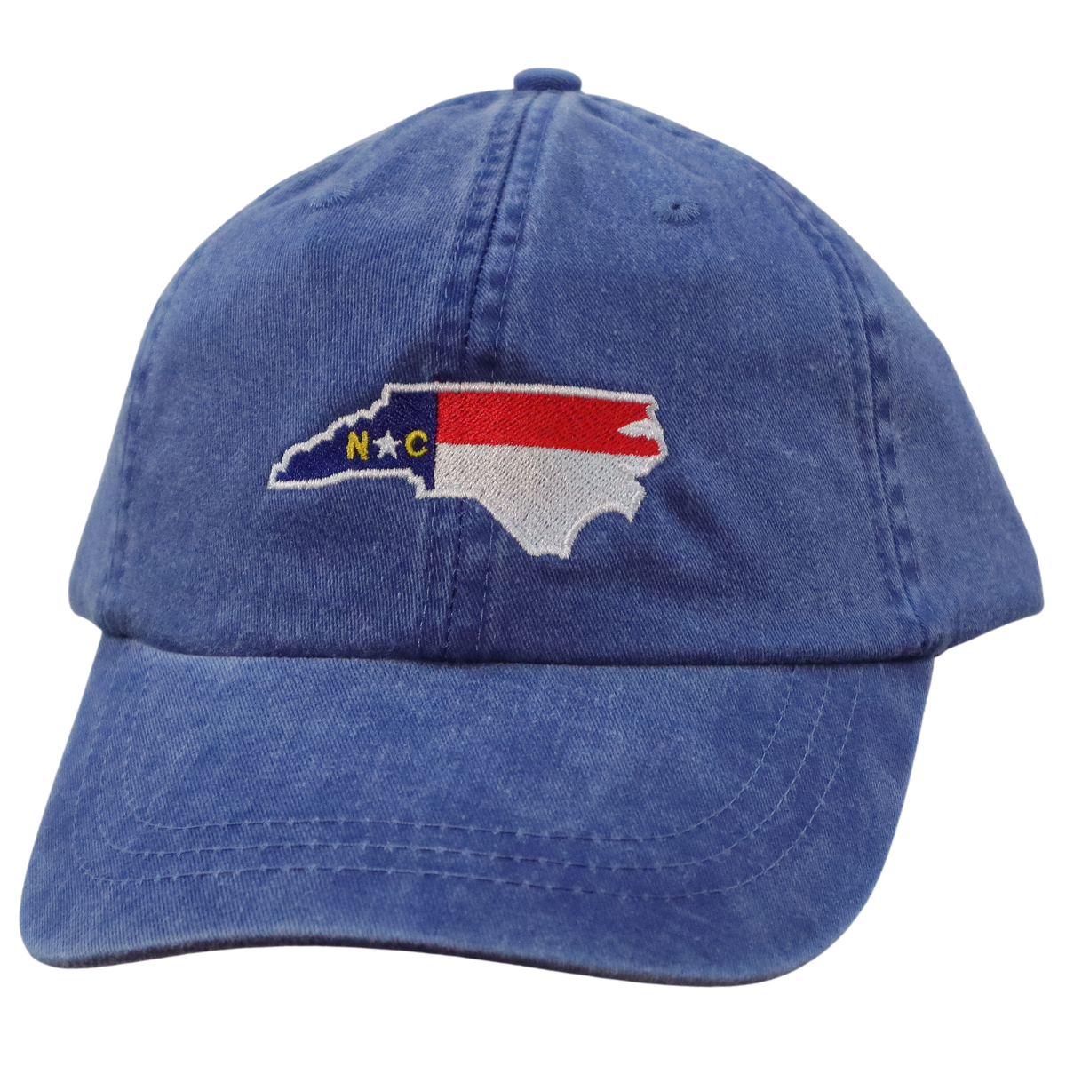 Embroidered Hat * NC Flag Design * Royal