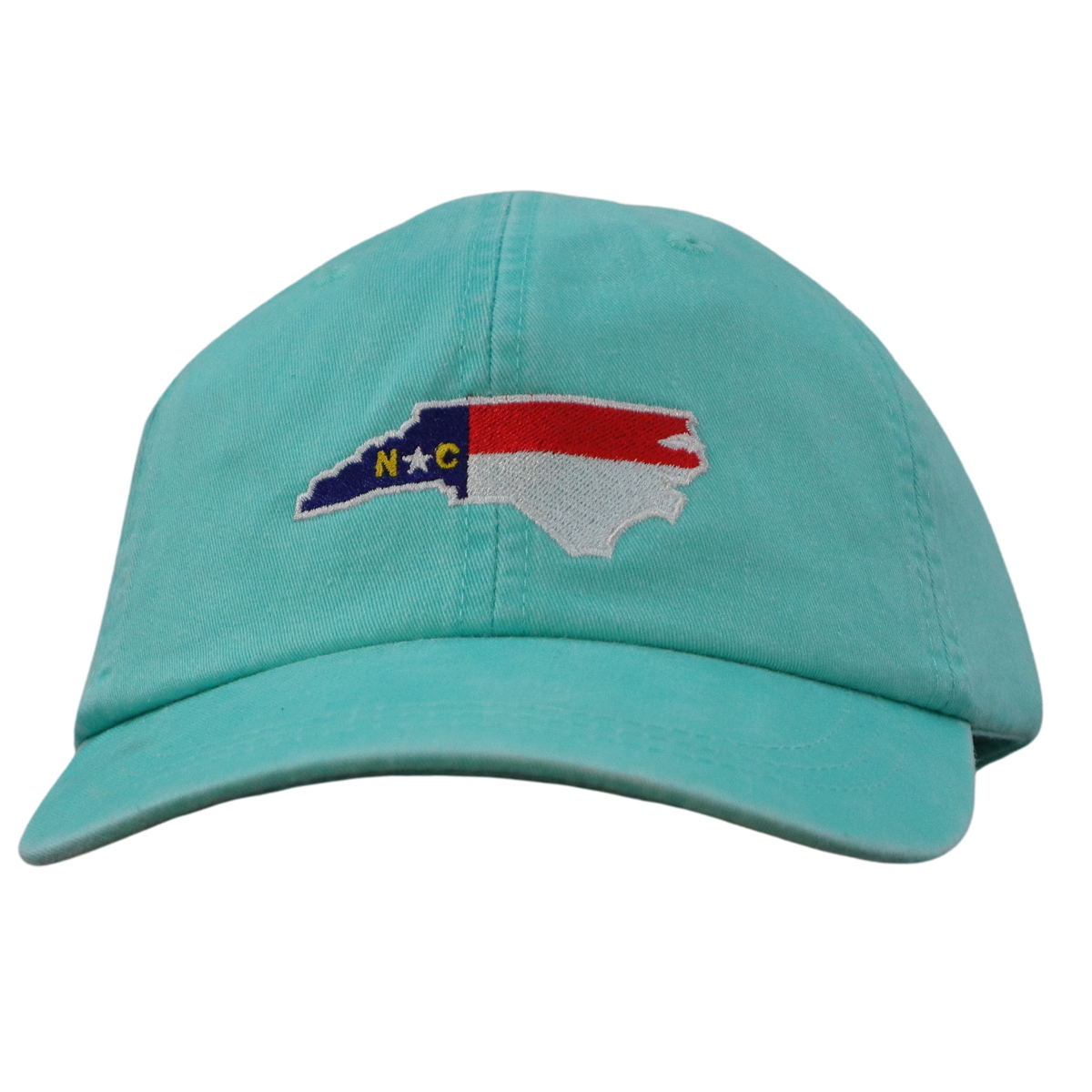 Embroidered Hat * NC Flag Design * Seafoam