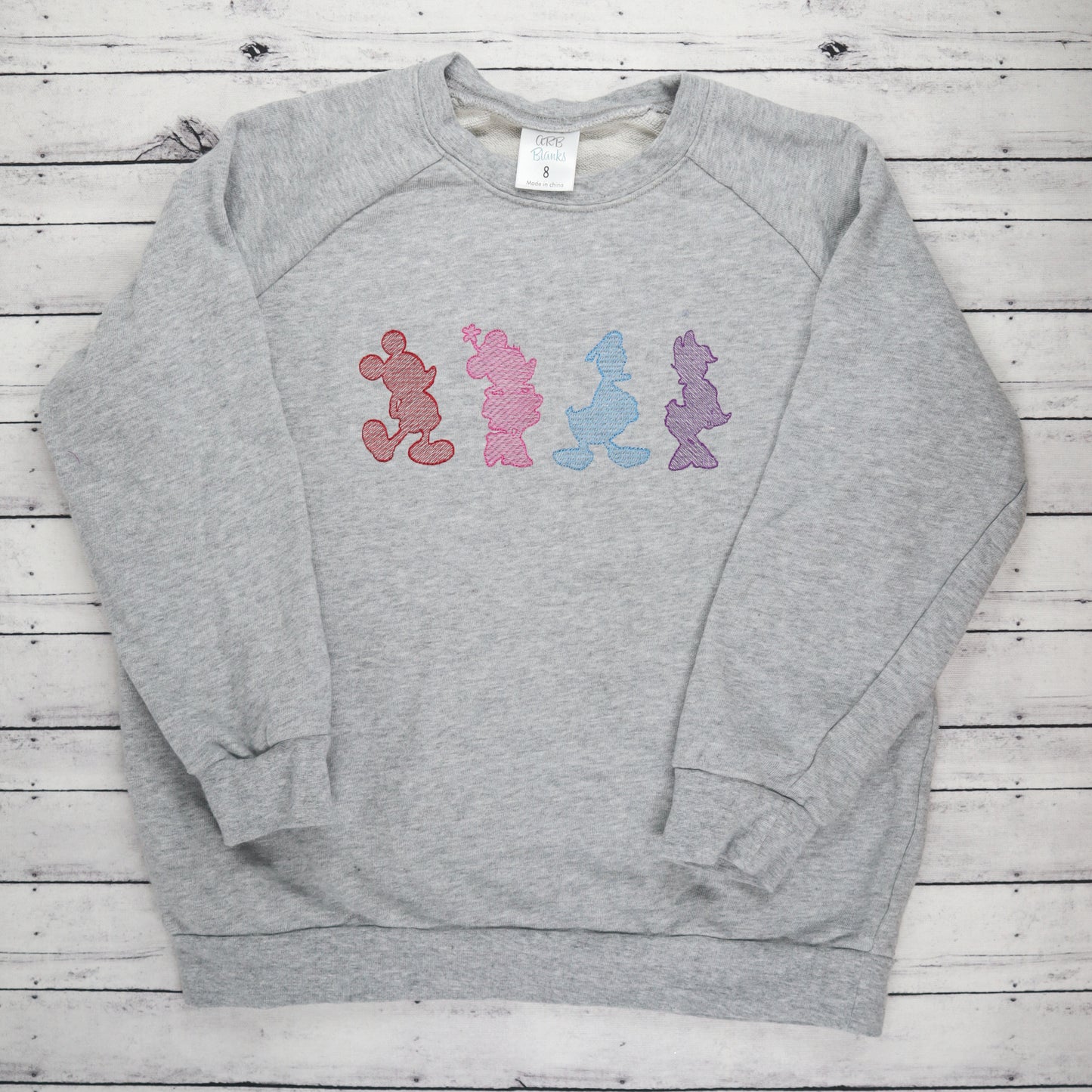 Youth Sweatshirt with hand-embroidered-style cursive on Collar