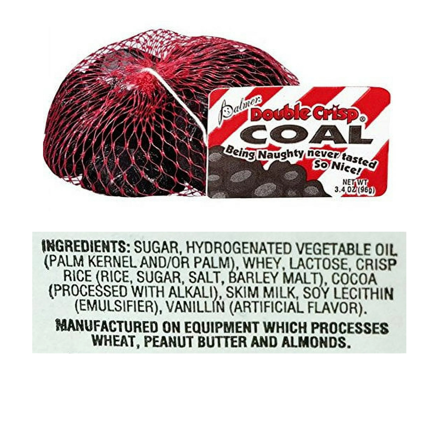 North Pole "Coal" Chocolate Embroidered Bags