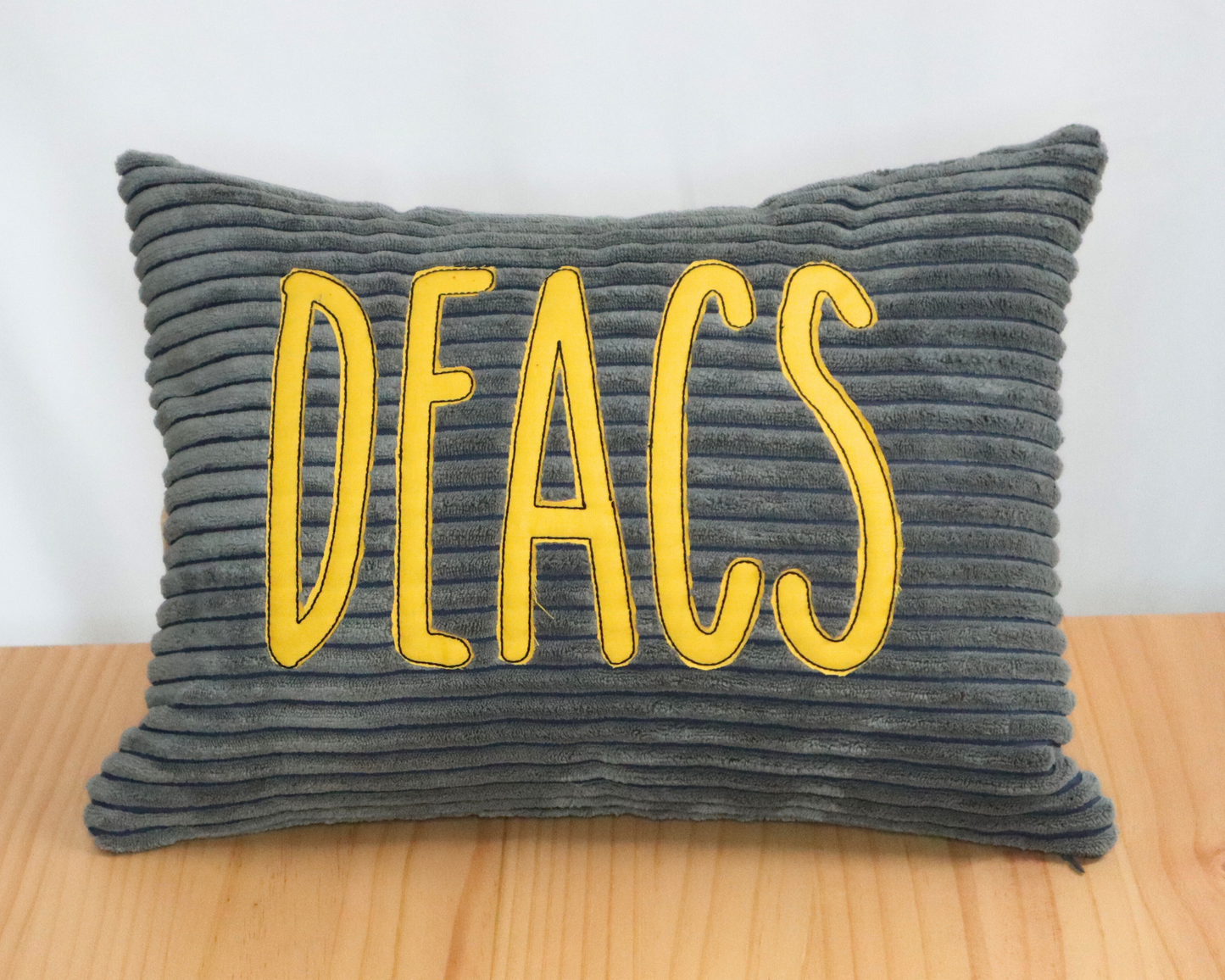 Gray, Black, and Gold Dorm Pillow