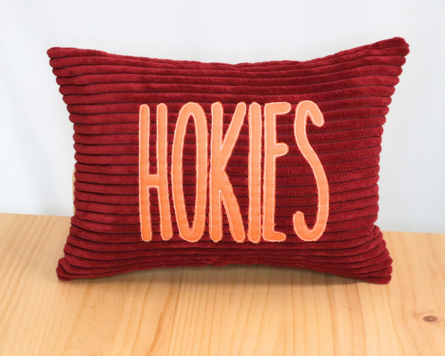 Maroon and Orange Dorm Pillow