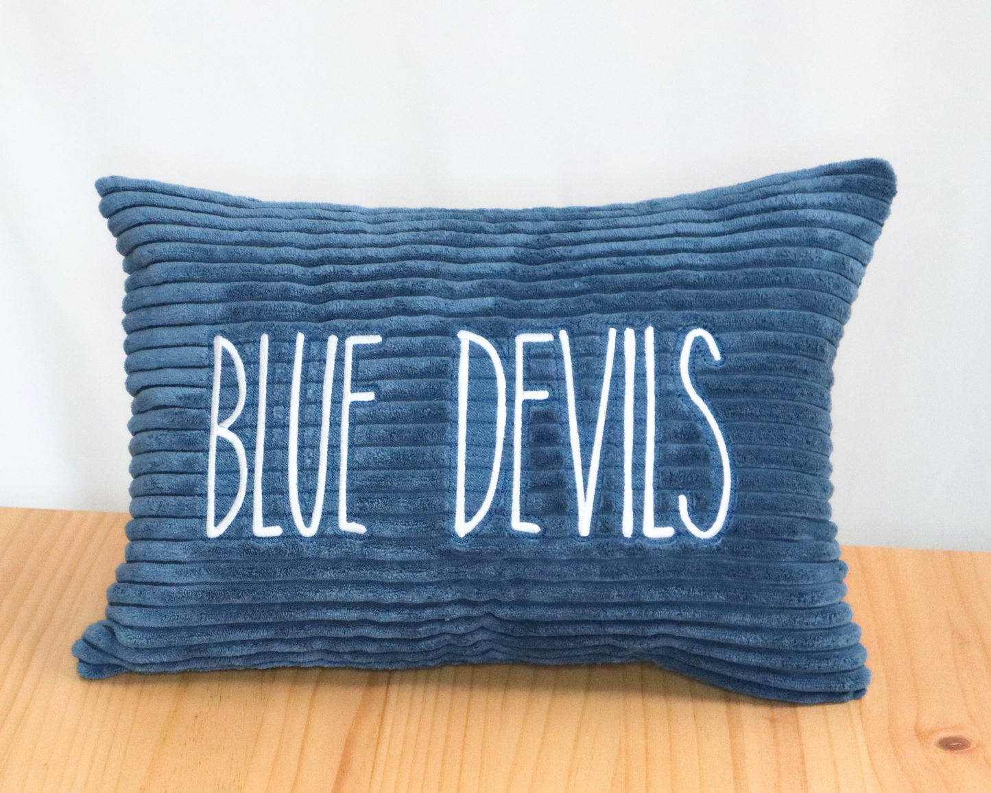 Navy and White Dorm Pillow