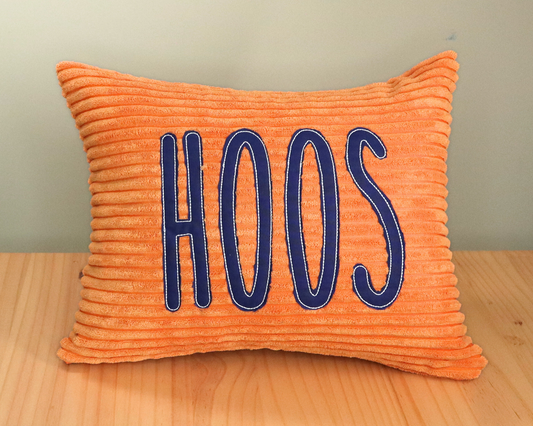 Orange, Navy, and White Dorm Pillow