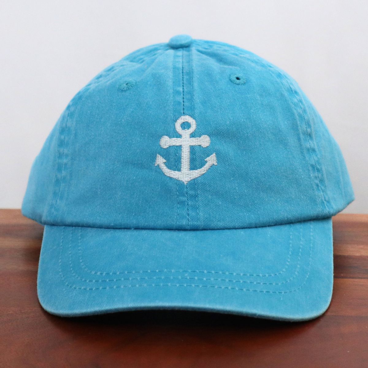 Set Sail Hat 🧵 Caribbean Blue with White Thread 🪡