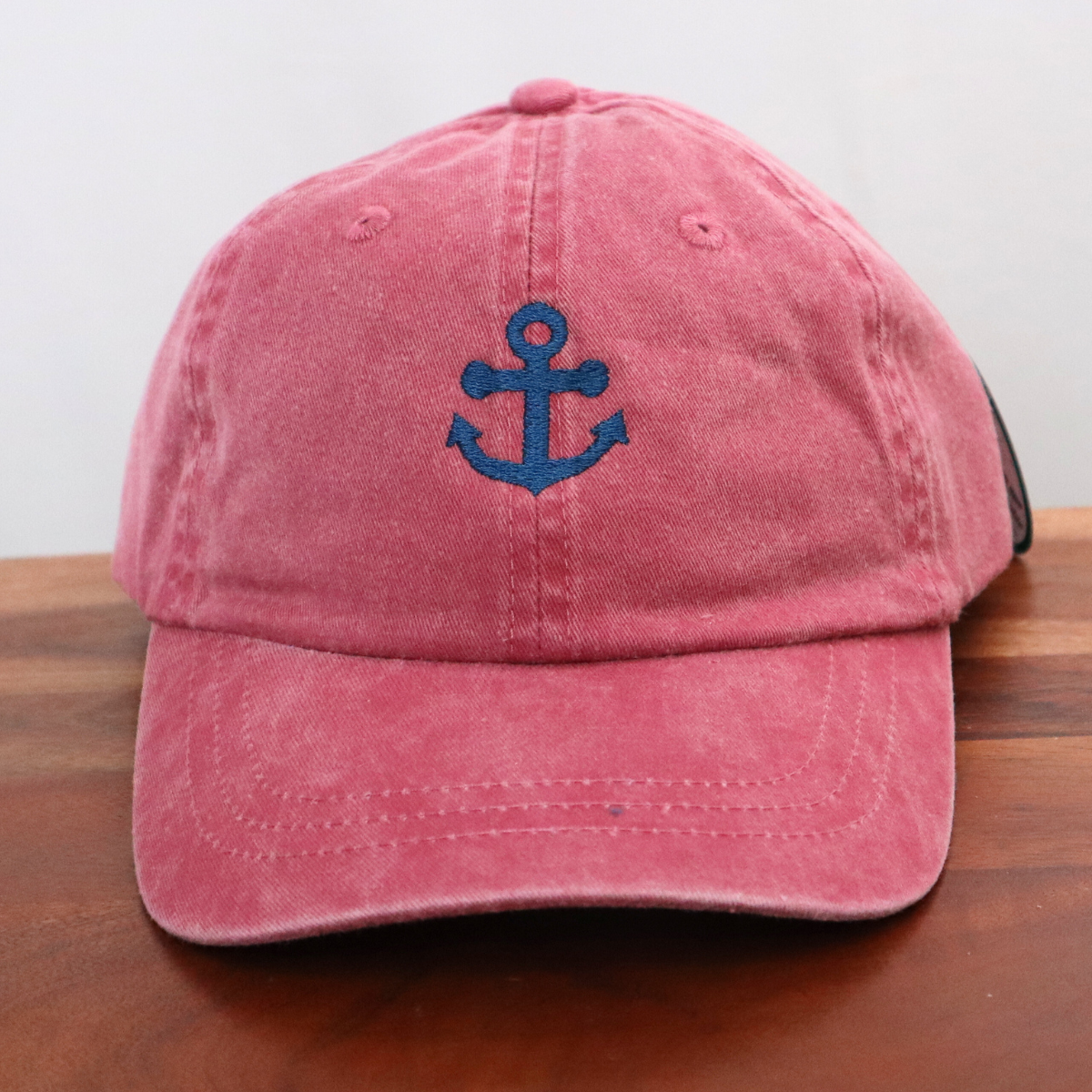Set Sail Hat 🧵 Red with Navy Thread 🪡