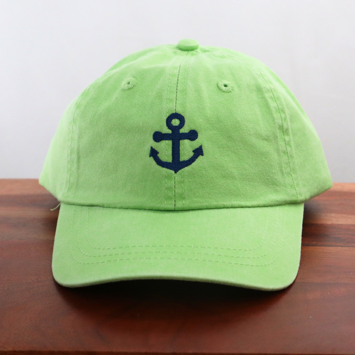 Set Sail Hat 🧵 Lime Green with Navy Thread 🪡
