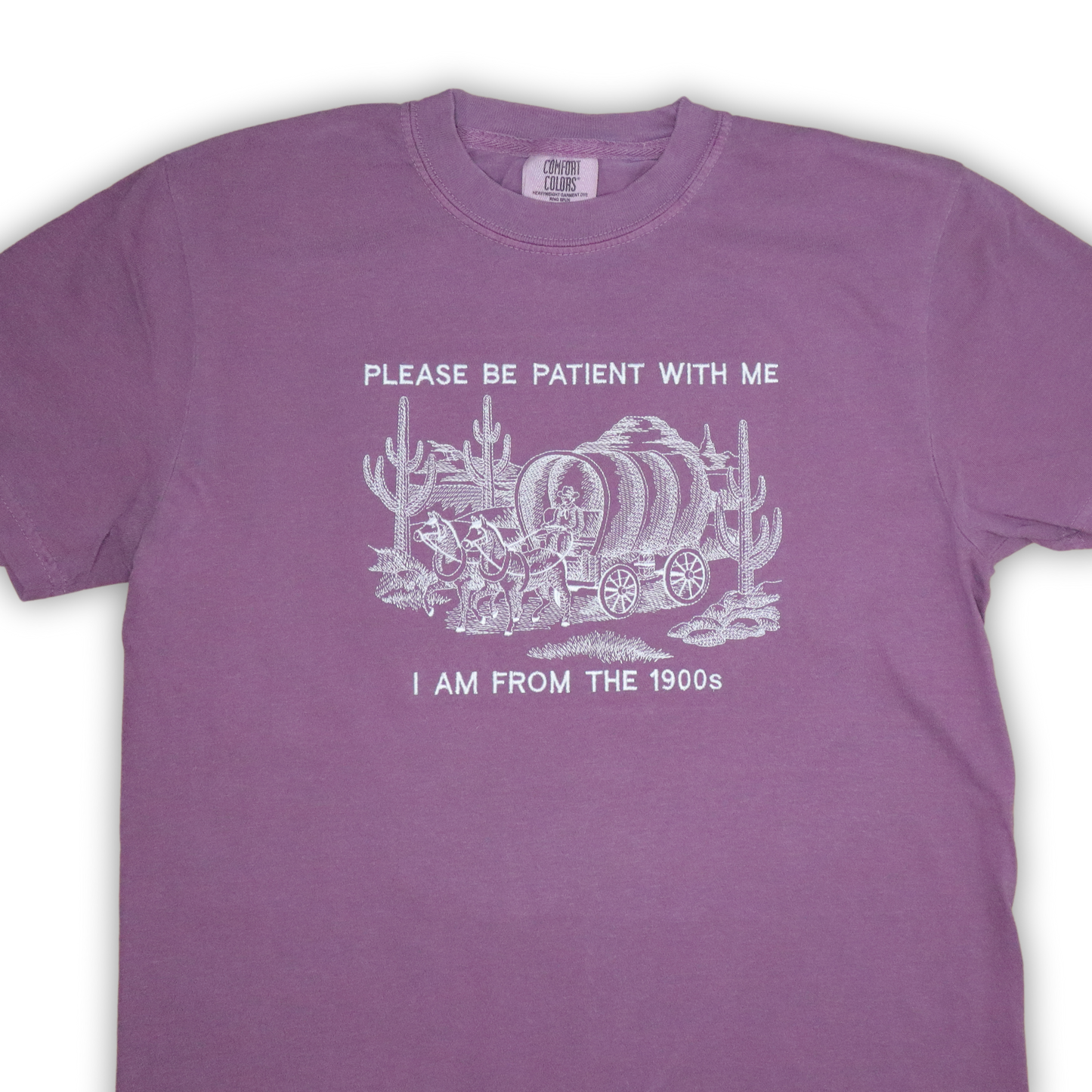 1900s Covered Wagon Embroidered Tee * YAM