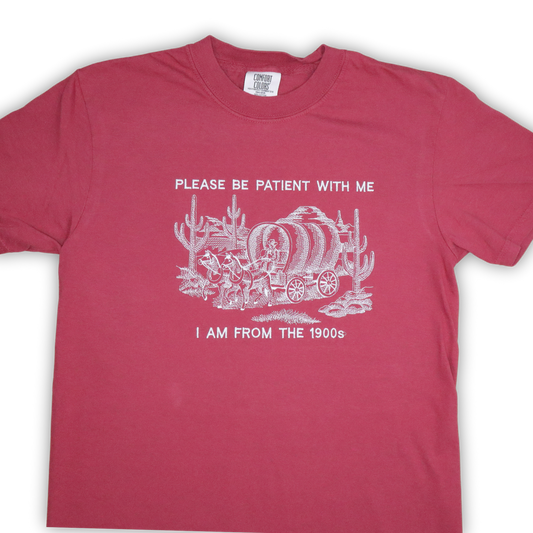 1900s Covered Wagon Embroidered Tee * SAPPHIRE