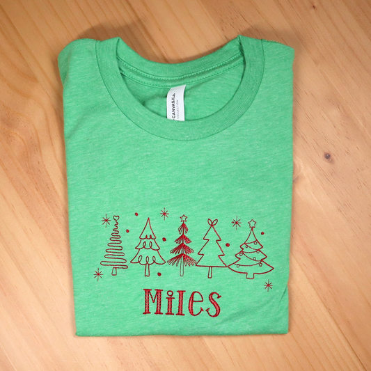 Christmas Trees, Kids Long-Sleeve Shirt, Youth Sizes