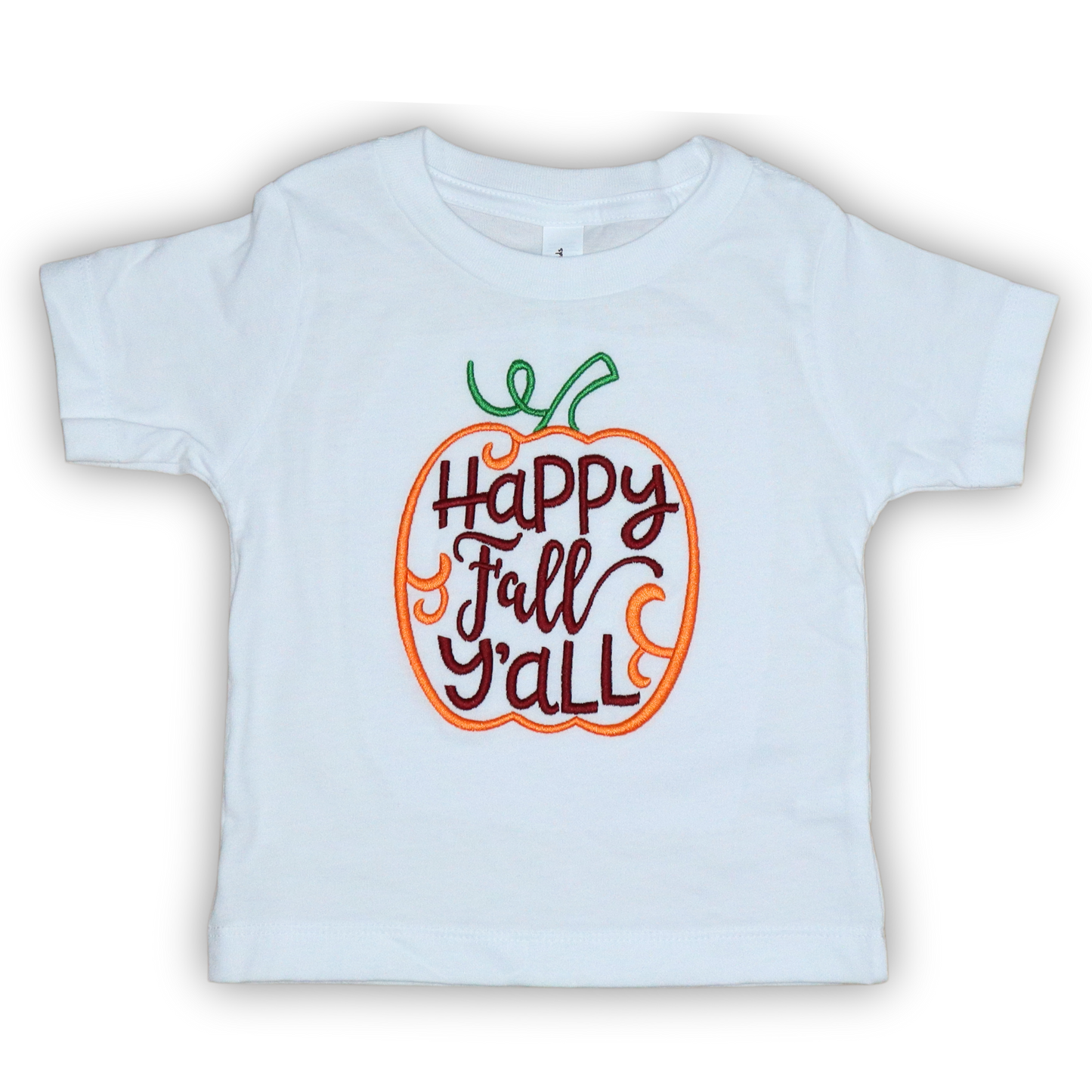Happy Fall Y'all Pumpkin Embroidered Onesie