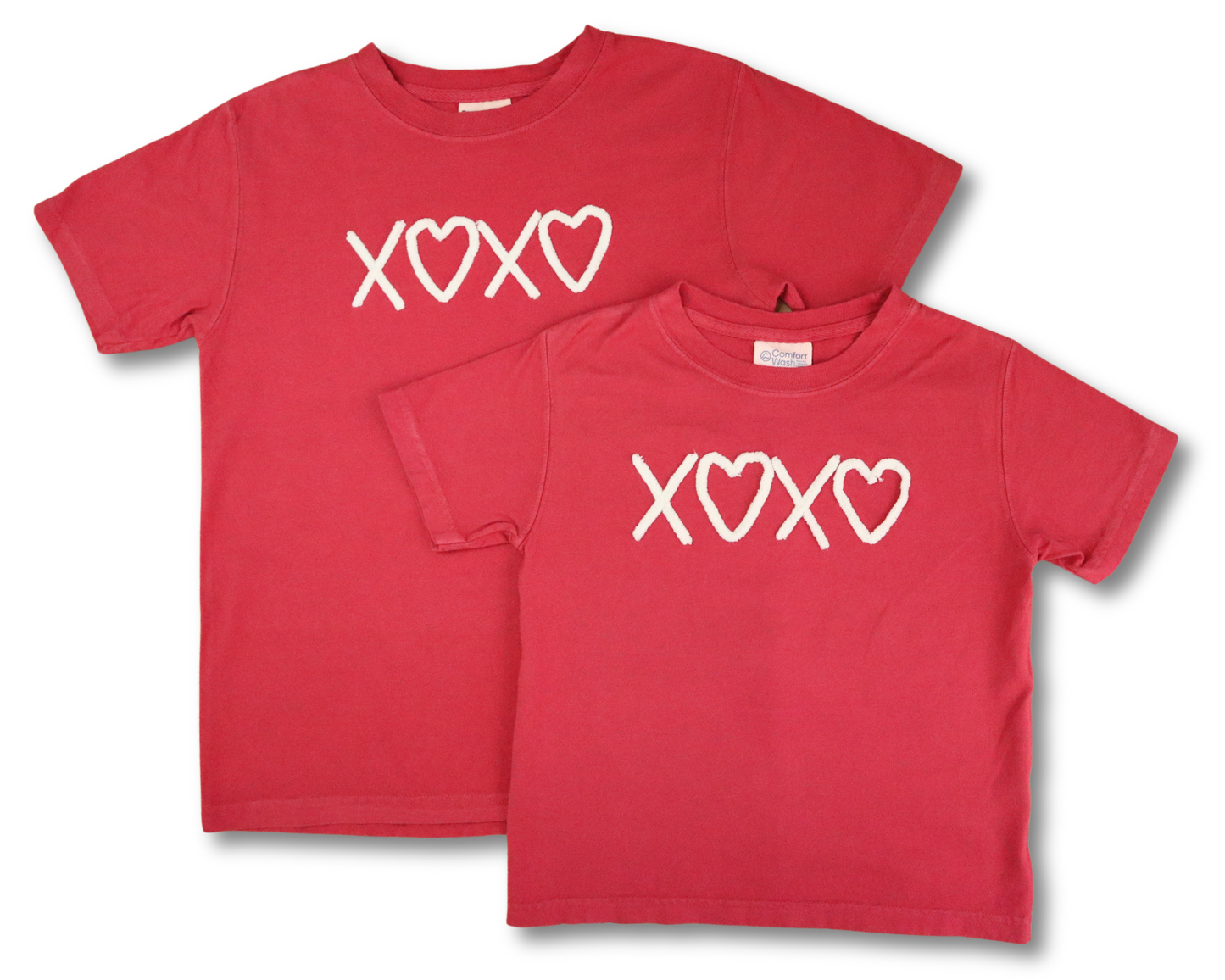 XOXO Fuzzy Yarn Embroidery Shirt * Youth Kids and Adult