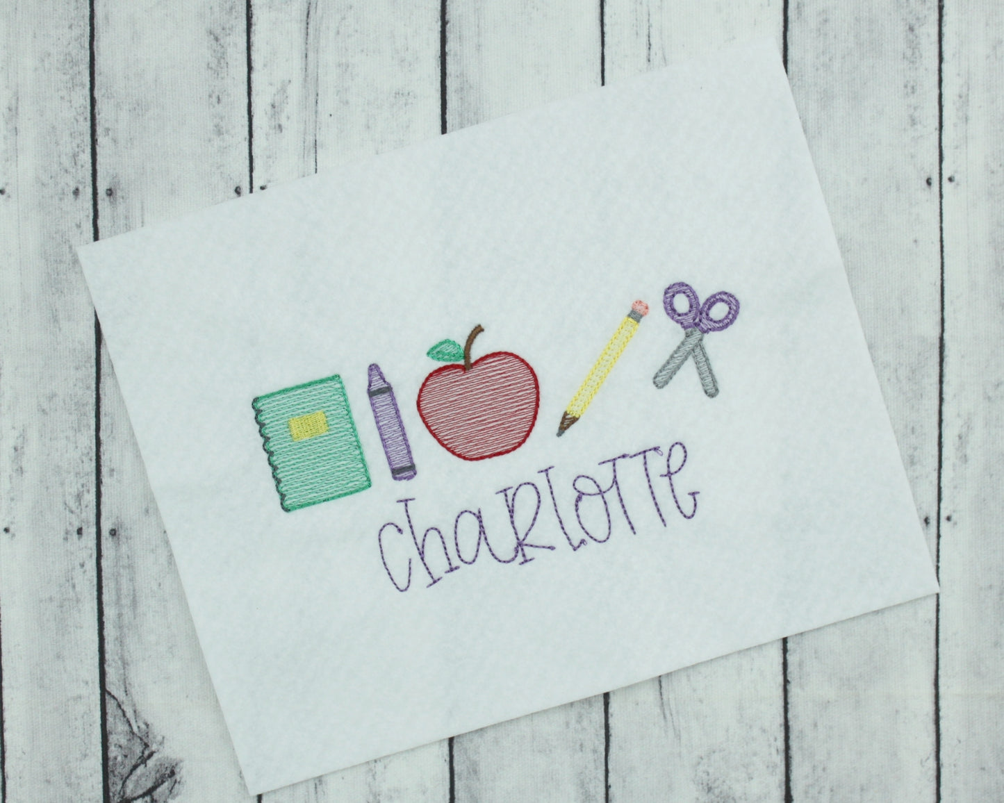 Back to School Shirt – Embroidered School Supply Tee for Kids