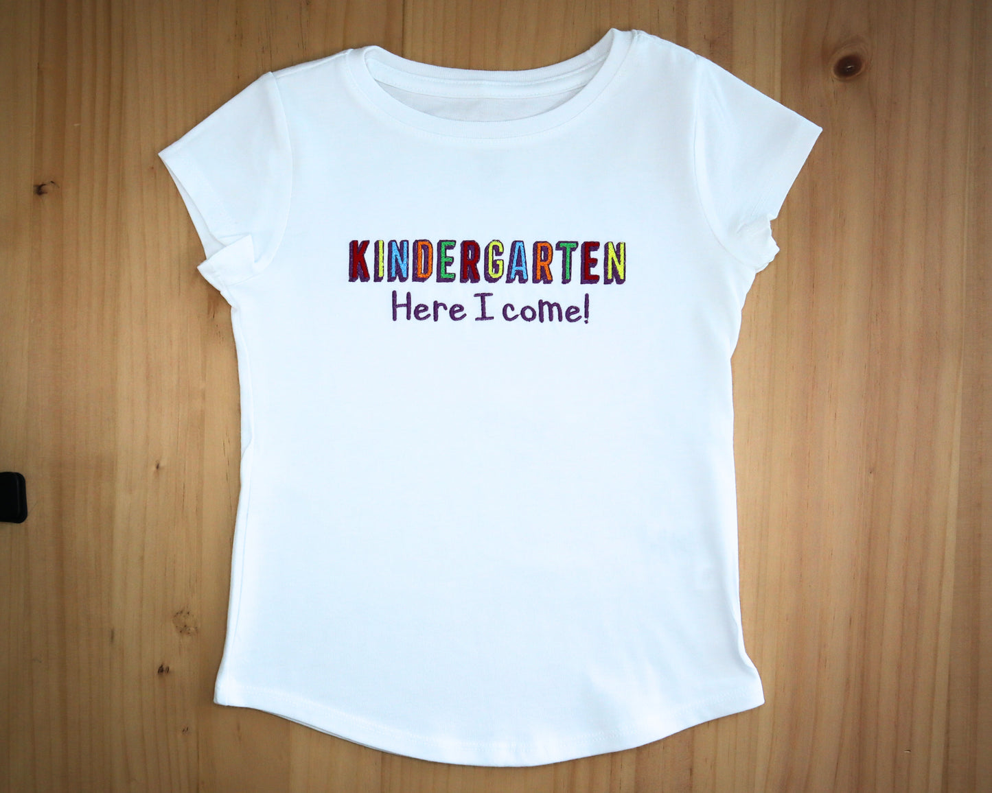 Kindergarten Here I Come! Embroidered Shirt