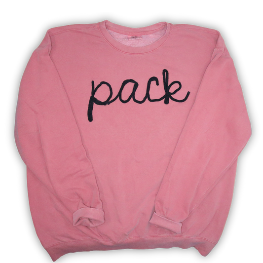 Custom Yarn Embroidery Sweatshirt (Crimson "PACK")