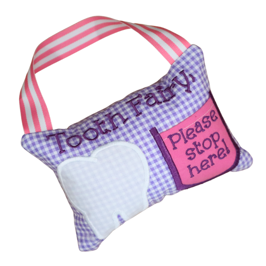 Tooth Fairy Pillow * Pink and Purple