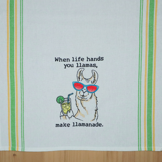 Llamanade Embroidered Kitchen Towel