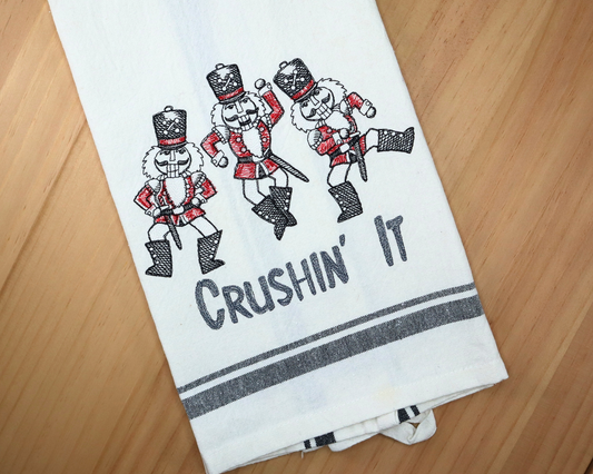 Embroidered Hand towel * Crushin' It Nutcrackers