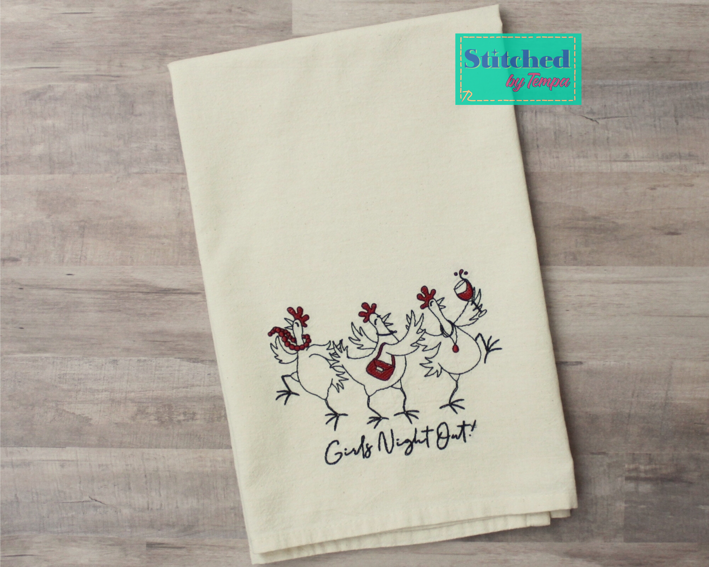 Girls Night Out Chicken Hens Hand Towel