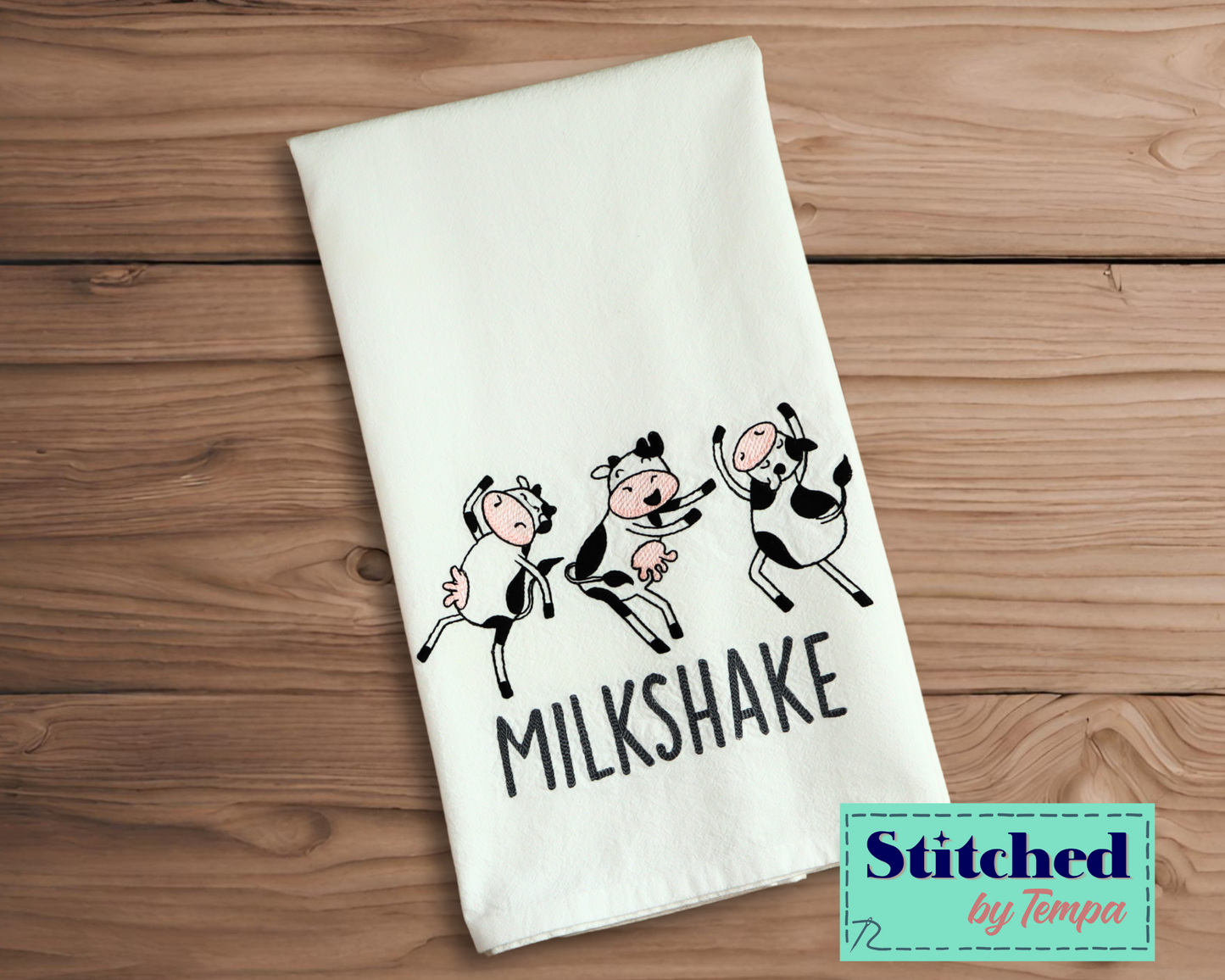 Milkshake Cows Hand Towel