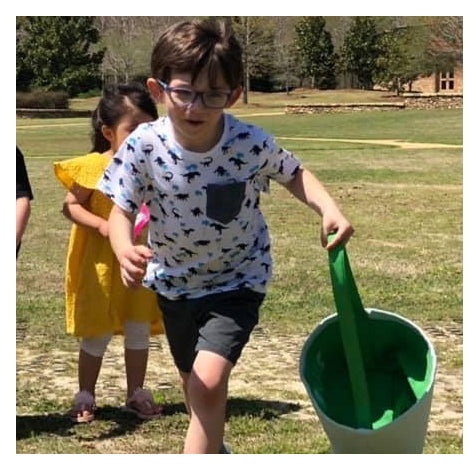 Seersucker Easter Baskets * Bunny Applique Embroidery * Yellow