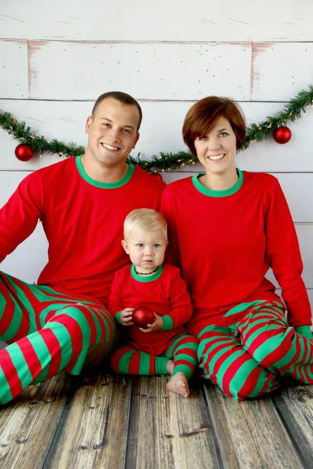 PRE-ORDER ONLY * Adult HOLIDAY PJs! 2025 * RTS mid-November * Red Green Stripe
