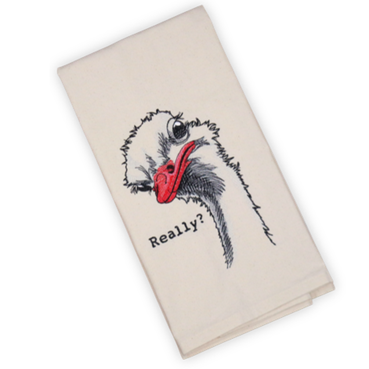 Really? Sarcastic Ostrich Towel - front view