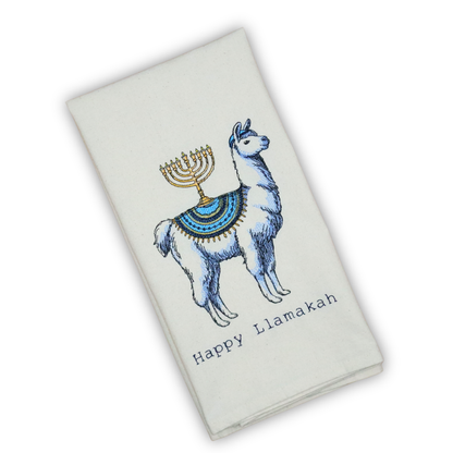 Happy Llamakah Hand Towel