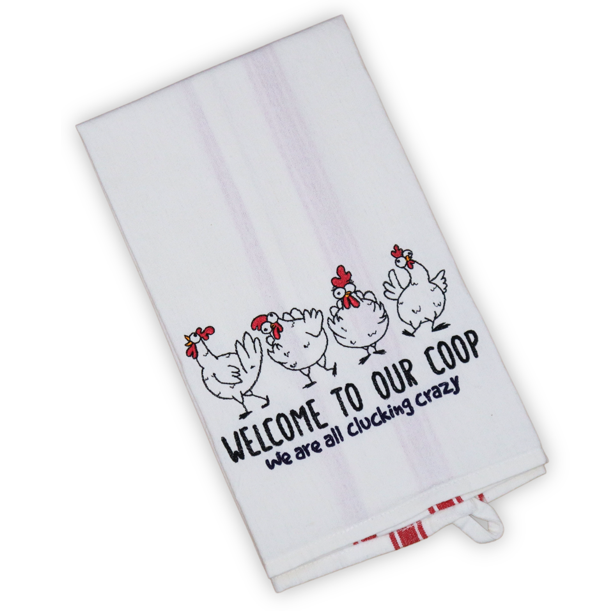 Welcome to Our Coop Chicken Embroidered Flour Sack Towel