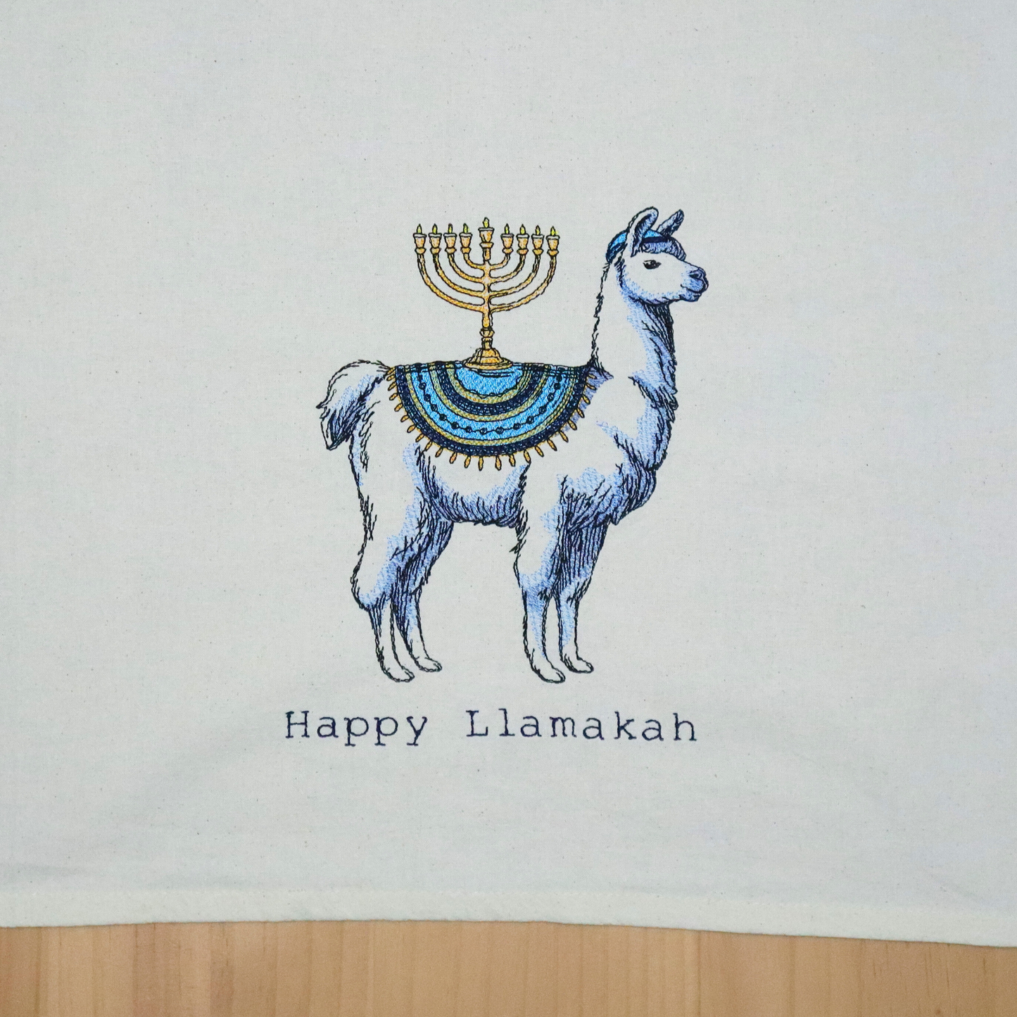 Happy Llamakah Hand Towel
