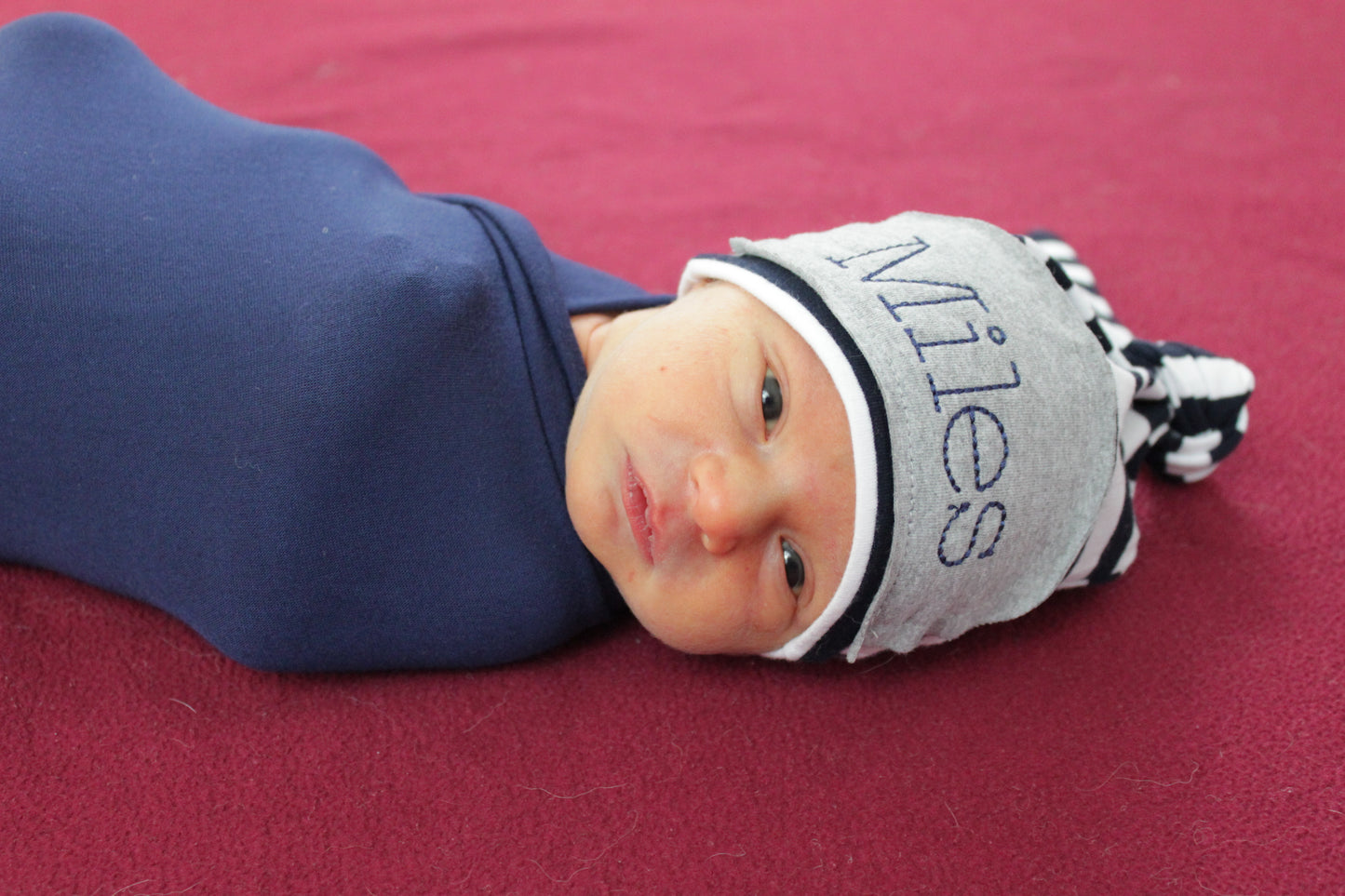 Longtail Knotted Baby Hat with Name Placard