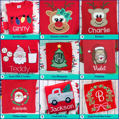 PRE-ORDER ONLY * Kids HOLIDAY PJs! 2025 * RTS mid-November * Green White Stripe