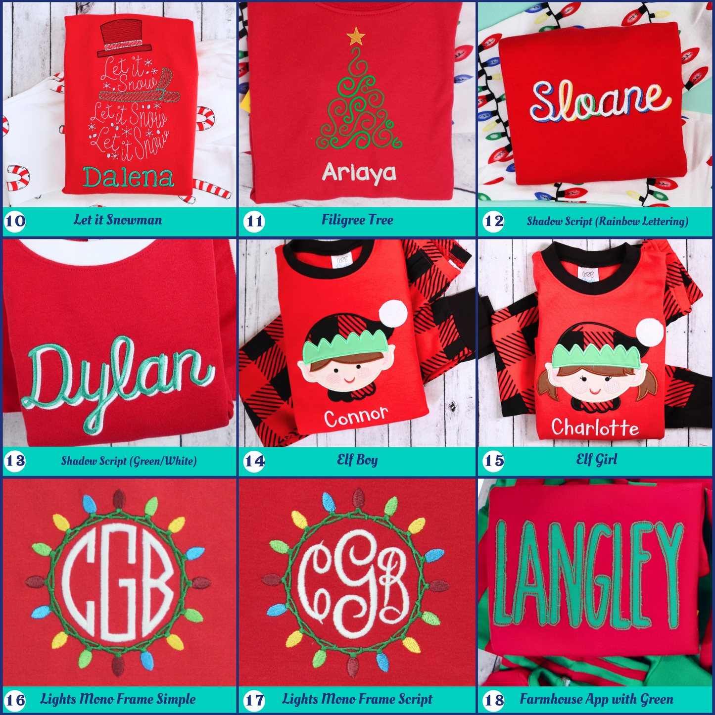 PRE-ORDER ONLY * Kids HOLIDAY PJs! 2025 * RTS mid-November * Green White Stripe