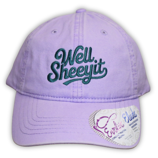 Well Sheeyit * Ponytail Hat * Lavender Stripes