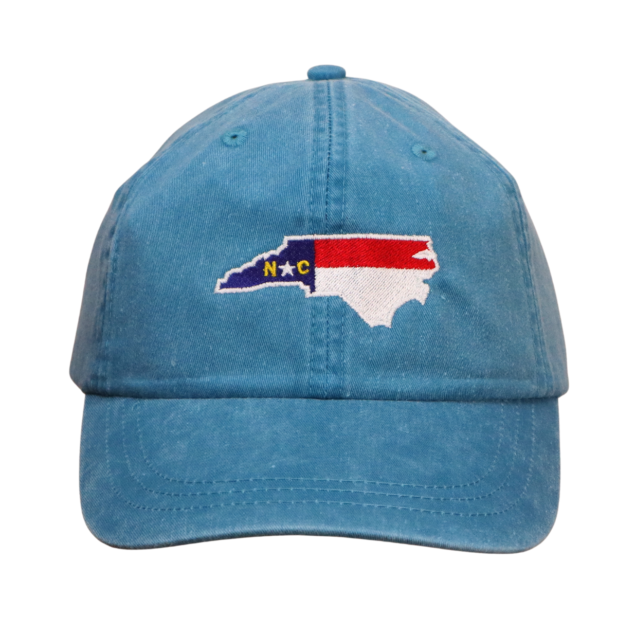 Embroidered Hat * NC Flag Design * Teal