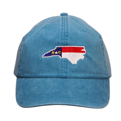 Embroidered Hat * NC Flag Design * Teal
